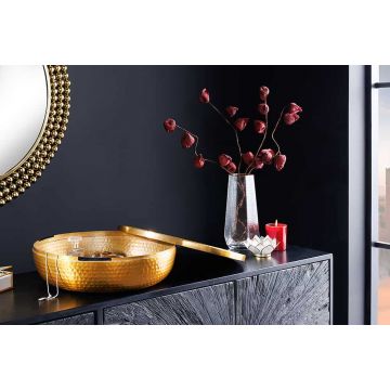 Orient Schaal met Deksel 40cm Aluminium Goud - 44473