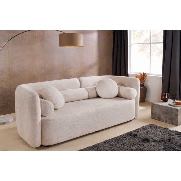 Sofa Art Deco 200cm 3-Zits Bouclé Beige - 44509