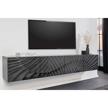 TV-Board Scorpion 200cm 3D Hangend Zwart Mangohout - 44526