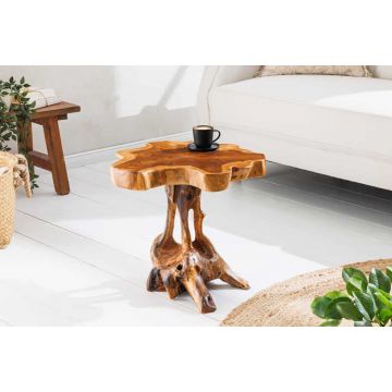 Bijzettafel Root 40cm Teakhout Naturel - 44713