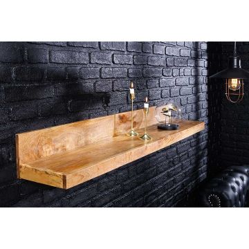 Wandplank Makassar 80cm Natuurlijk Mangohout - 44741