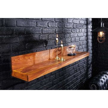 Wandplank Makassar 80cm Natuursteenafwerking, sheeshamhout - 44744