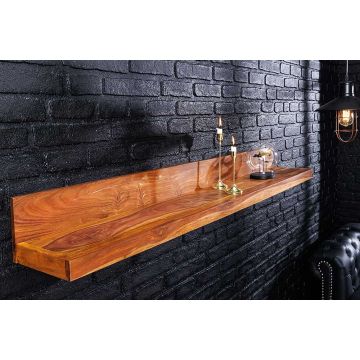 Wandplank Makassar 140cm Natuurlijk Sheeshamhout - 44746