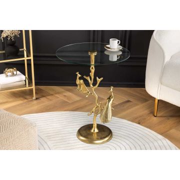Bijzettafel Wildlife Peacock 60cm Goud - 44829