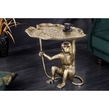 Bijzettafel Wildlife Monkey 55cm Antiek Goud - 44835