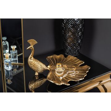 Schaal WIldlife Peacock 40cm Sculptuur Goud - 44894