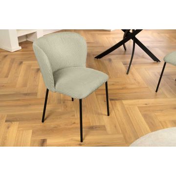 Stoel Lyon Mint Koord Zwart Metalen Frame - 44963