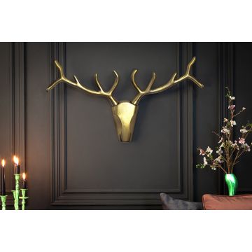 Moderne Wanddecoratie Veado 100cm Gouden Hertenhoorns - 45171