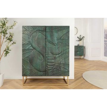 Highboard  Snake 120cm Turquoise Mangohout - 45303