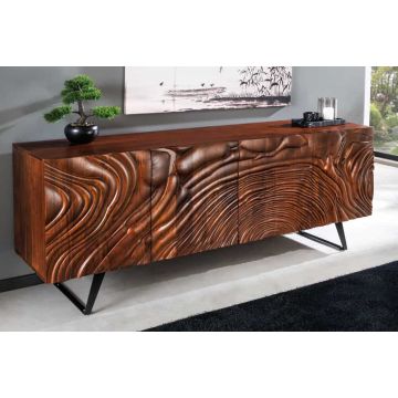 Dressoir Fluid 175cm 3D Acaciahout Walnootbruin - 45593
