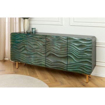 Dressoir Wave 160cm Turquoise Mangohout - 45635