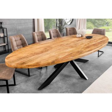 Ovale Eettafel Galaxie 240cm Mangohout Naturel - 45771