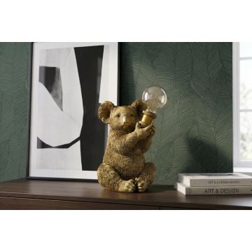 Handgemaakte Tafellamp Koala Goud Sculptuur 34cm