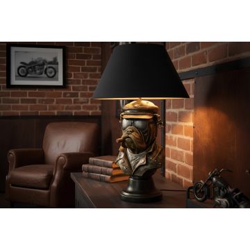 Handgemaakte Tafellamp Bulldog Bronskleurig 55cm met Hondenbeeld