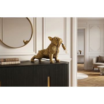 Handgemaakte Tafellamp Bulldog Goud 35cm Hondenbeeld