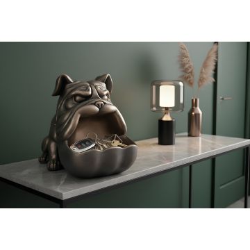Decoratief Beeld Bulldog Brons 30cm met Opbergvak
