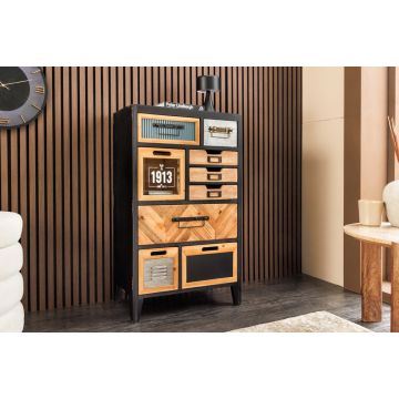 Industriële Ladekast Secrets Bruin 95cm Grenenhout