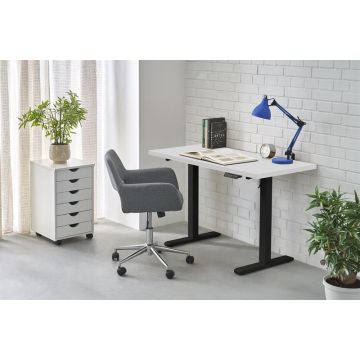 Elektrisch in Hoogte Verstelbaar Bureau B/54 Wit / Zwart 60x120cm 