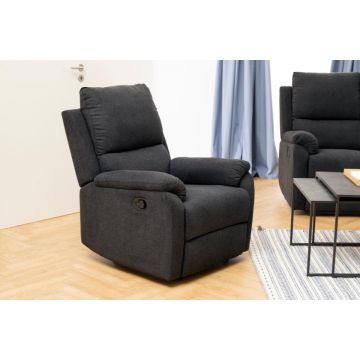 Relaxfauteuil Ibiza Verstelbaar stof Donkergrijs - 1086592M