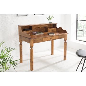Bureau Makassar 115cm Massief Sheesham Hout - 17293