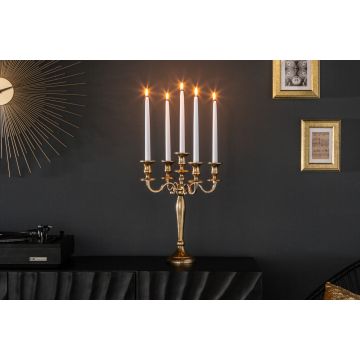 Kaarsenstandaard 5-Armig Goud 40cm - 20409