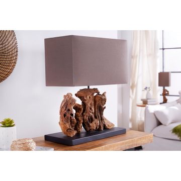 Tafellamp Aragon Bruin Linnen 40cm - 20694