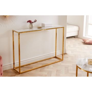 Sidetable Elegance Wit Goud 110cm - 42171