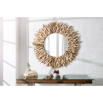 Wandspiegel Riverside 80x80cm Massief Teak Hout - 36577