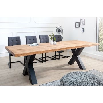 Eettafel Thor 200cm Massief Wild Eiken Hout - 41183