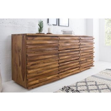 Dressoir Reliëf 160cm Massief Sheesham Hout - 38410