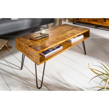Salontafel Mantis 100cm Natuur Massief Mango Hout -  38947
