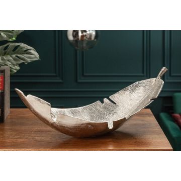 Schaal Leaf Zilver 62cm - 41601