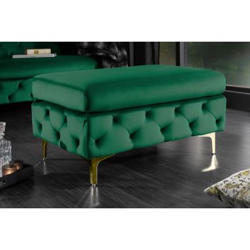 Hocker Modern Barock Smaragdgroen/Goud 92cm - 39611