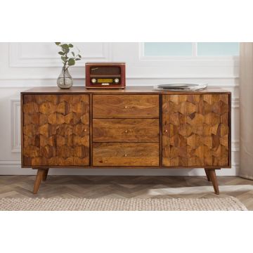 Dressoir Mystic Living 145cm Massief Sheesham Hout - 39742