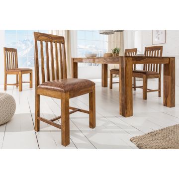 Eetkamerstoel Makassar Massief Sheesham Hout - 39751