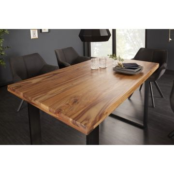 Eettafel Iron Craft 140cm Massief Sheesham Hout - 39867