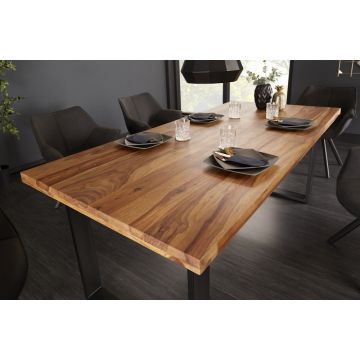 Eettafel Iron Craft 180cm Massief Sheesham Hout 45 mm - 39869