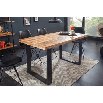 Eettafel Iron Craft 120 cm Massief Mango Hout  - 39875
