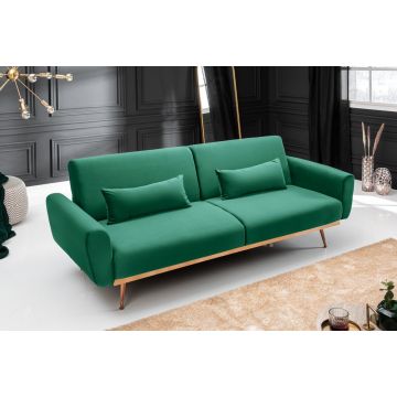 Slaapbank Bellezza Smaragdgroen 210cm Fluweel - 39914