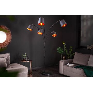 Vloerlamp Levels Zwart Goud 202cm - 40036