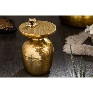 Bijzettafel Orient Goud 36cm Aluminium - 40236