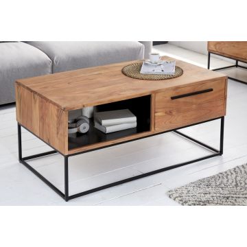 Salontafel Straight 110cm Massief Acacia Hout - 40297