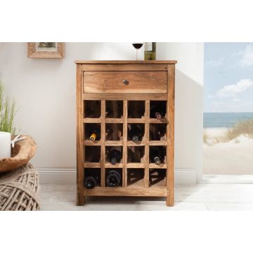 Wijnkast Hemingway Gerecycled Massief Teak Hout - 40312