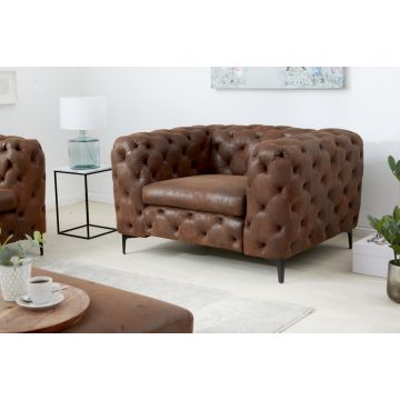 Fauteuil Chesterfield Modern Barok Antiek Bruin - 40465