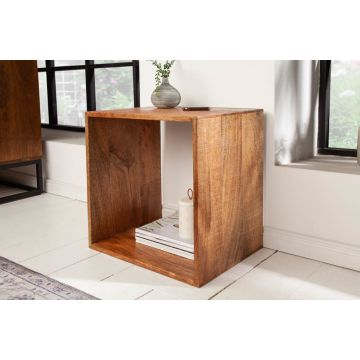 Bijzettafel Makassar 43cm Massief Mango Hout - 40597