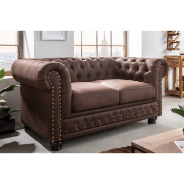 Bank 2-zits Chesterfield II Vintage Bruin 150cm - 40653