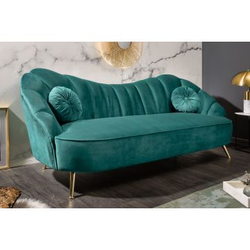 Bank Arielle Turquoise 220cm Fluweel- 40752