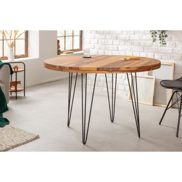 Ronde Eettafel Makassar 120cm Massief Sheesham Hout - 40780
