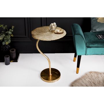 Bijzettafel Leaf Goud 40cm Met Bladdesign - 40904