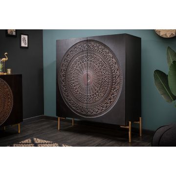 Kast Mandala 120cm Massief Mango Hout - 41105